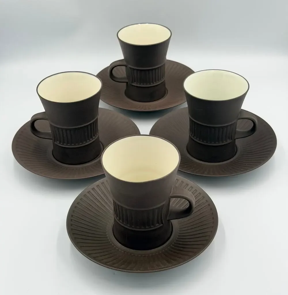 Dansk Denmark IHQ Jens Harald Quistgaard’s ‘Fluted Flamestone’ 8pc Cup & Saucer